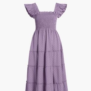 XS hill house plum jacquard Ellie dress